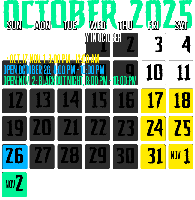 Dates & Hours of Operation Dates & Hours of Operation